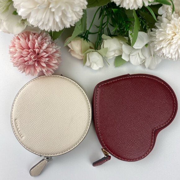 Coach CW935 Skull Halloween + Coach CAA95 Dark Ruby Heart Coin Cases - Picture 3 of 9